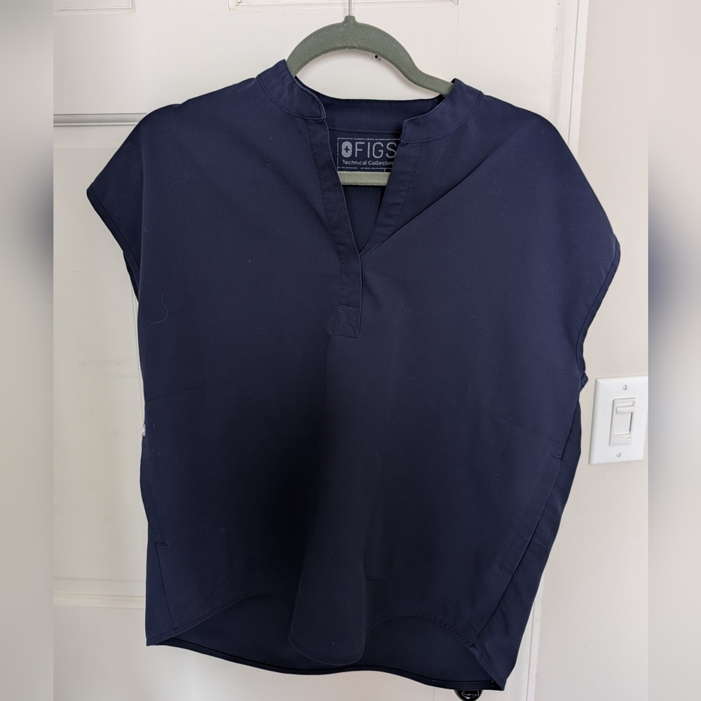 FIGS Navy Rafaela Scrub Top